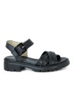 SANDALIAS URBANAS CÓMODAS PITILLOS 2832 NEGRO