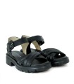 SANDALIAS URBANAS CÓMODAS PITILLOS 2832 NEGRO