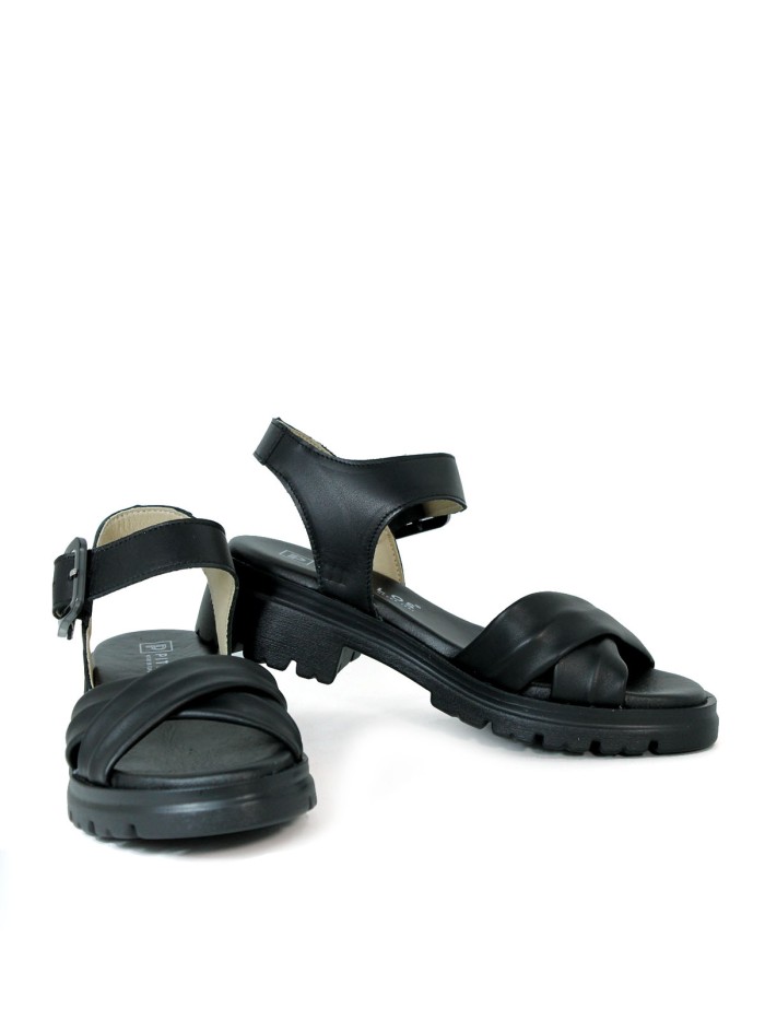 SANDALIAS URBANAS CÓMODAS PITILLOS 2832 NEGRO
