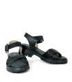 SANDALIAS URBANAS CÓMODAS PITILLOS 2832 NEGRO