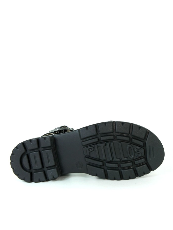 SANDALIAS URBANAS CÓMODAS PITILLOS 2832 NEGRO