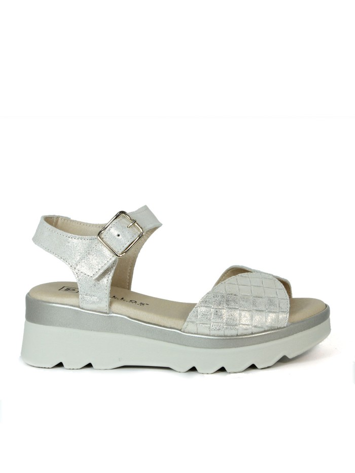 SANDALIA DE PIEL METALIZADA PITILLOS 2841 ORO