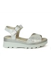 SANDALIA DE PIEL METALIZADA PITILLOS 2841 ORO