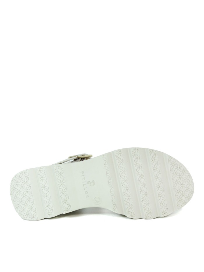 SANDALIA DE PIEL METALIZADA PITILLOS 2841 ORO