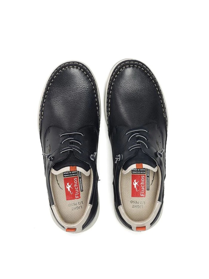 ZAPATOS DE PIEL CON CORDONES FLUCHOS F1986 KODIAK MARINO
