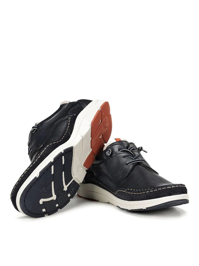 ZAPATOS DE PIEL CON CORDONES FLUCHOS F1986 KODIAK MARINO