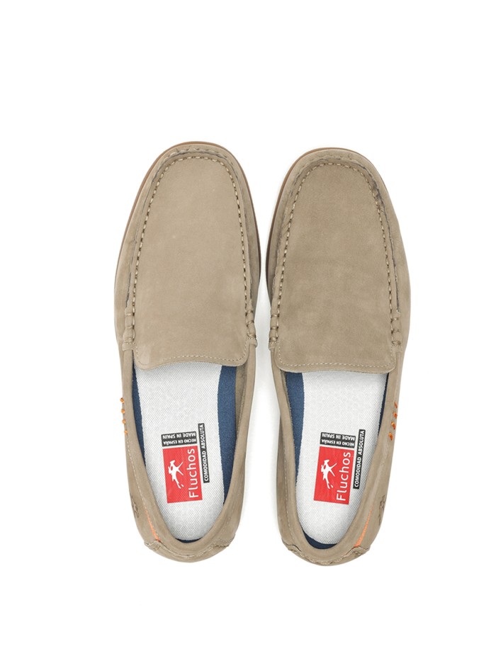 MOCASINES DE PIEL HOMBRE FLUCHOS TROY F1729 TAUPE