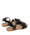 SANDALIAS PLANAS DE SERRAJE PORRONET ÁNGELA 3002 NEGRO