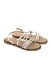SANDALIAS PLANAS BRILLANES PORRONET CARA 3010 PLATA