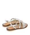 SANDALIAS PLANAS BRILLANES PORRONET CARA 3010 PLATA