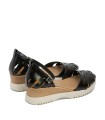 SANDALIAS DE CUÑA PORRONET EBBA 3023 NEGRO