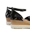 SANDALIAS DE CUÑA PORRONET EBBA 3023 NEGRO