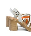 SANDALIAS DE TACÓN PORRONET IDRA 3051 BLANCO