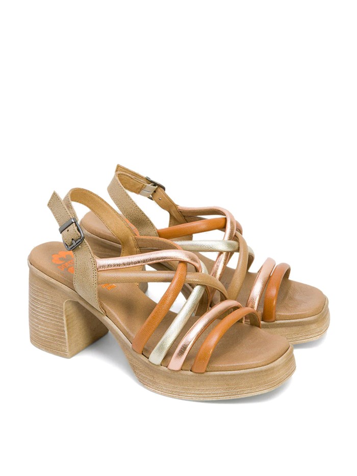 SANDALIAS DE TACÓN PORRONET IDRA 3051 ARENA