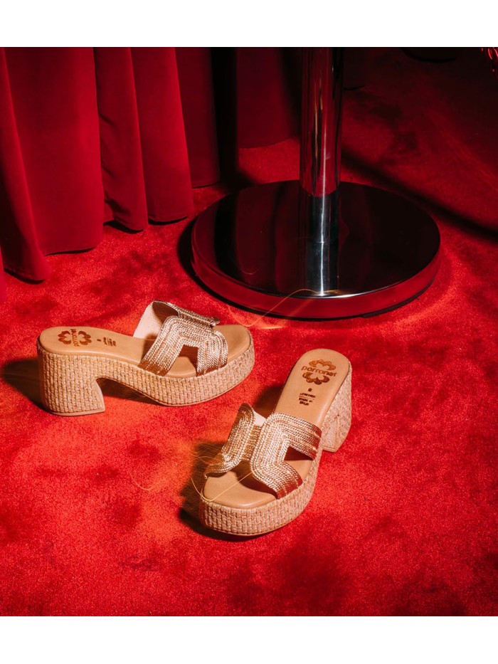 SANDALIAS TACÓN DESTALONADA PORRNET JAMIE 3060 ROSA