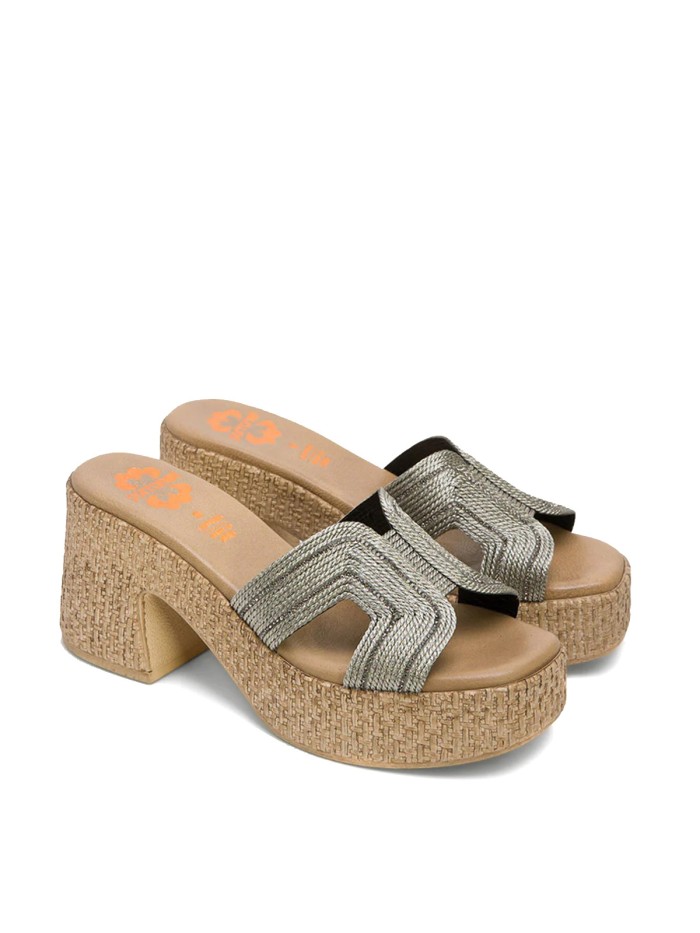 SANDALIAS TACÓN DESTALONADAS PORRONET JAMIE 3060 PLOMO
