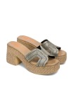SANDALIAS TACÓN DESTALONADAS PORRONET JAMIE 3060 PLOMO