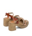 SANDALIAS DE TACÓN EN PIEL PORRONET 3061 JANA ROSA