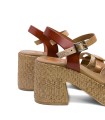SANDALIAS DE TACÓN EN PIEL PORRONET 3061 JANA ROSA