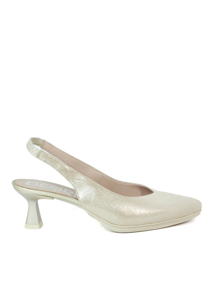 ZAPATO DE SALÓN DESTALONADO DESIREE MAIA 1 ORO