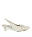 ZAPATO DESTALONADO CON TACÓN DESIREE ELBA17 CREMA