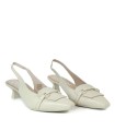 ZAPATO DESTALONADO CON TACÓN DESIREE ELBA17 CREMA
