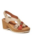 SANDALIAS DE CUÑA MUJER PIKOLINOS ARENALES W3B-1518CPC1 MARFIL
