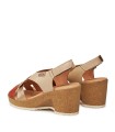 SANDALIAS DE CUÑA MUJER PIKOLINOS ARENALES W3B-1518CPC1 MARFIL