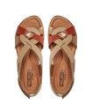 SANDALIAS DE CUÑA MUJER PIKOLINOS ARENALES W3B-1518CPC1 MARFIL