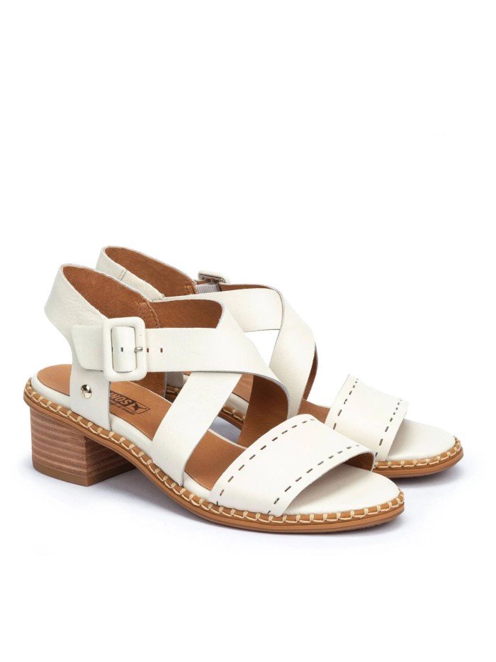 SANDALIAS DE TACÓN BAJO PIKOLINOS BLANES W3H-1892 BEIGE