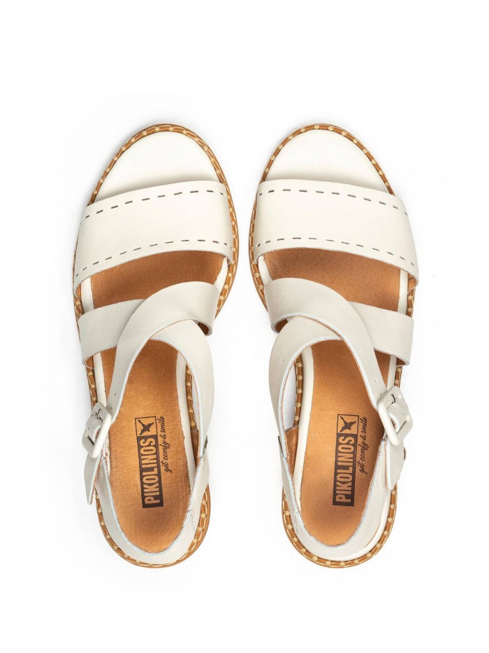 SANDALIAS DE TACÓN BAJO PIKOLINOS BLANES W3H-1892 BEIGE
