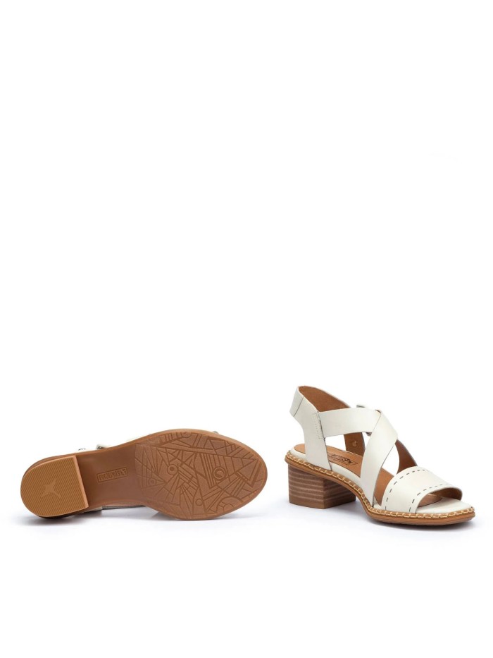 SANDALIAS DE TACÓN BAJO PIKOLINOS BLANES W3H-1892 BEIGE