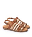 SANDALIAS PLANAS DE PIEL FORMENTERA W8Q-0799C2 BRANDY