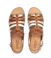 SANDALIAS PLANAS DE PIEL FORMENTERA W8Q-0799C2 BRANDY