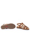 SANDALIAS PLANAS DE PIEL FORMENTERA W8Q-0799C2 BRANDY