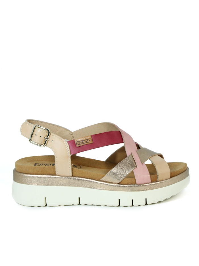 SANDALIAS PIKOLINOS DE PIEL PALMA W4N-0650C1 ROJO