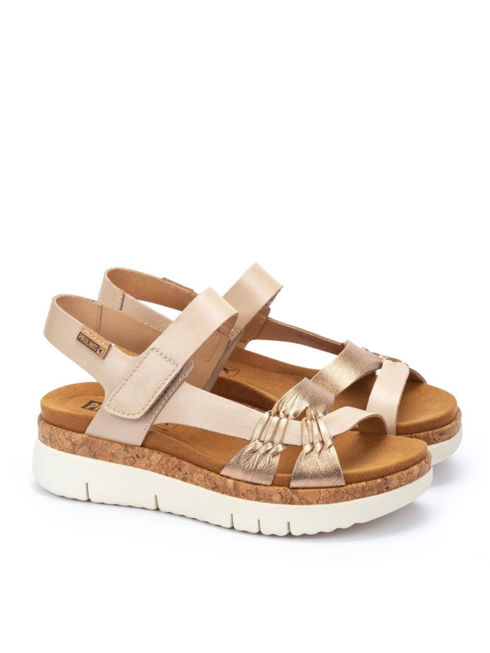 SANDALIAS CONFORT CON VELCRO PIKOLINOS PALMA W4N-0968C1 BLANCO