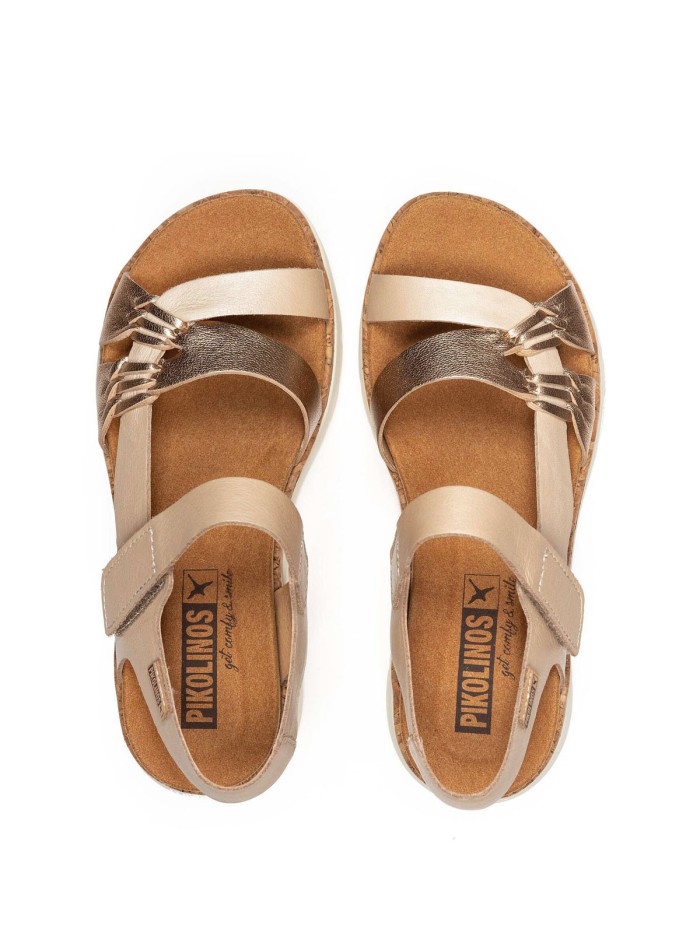 SANDALIAS CONFORT CON VELCRO PIKOLINOS PALMA W4N-0968C1 BLANCO