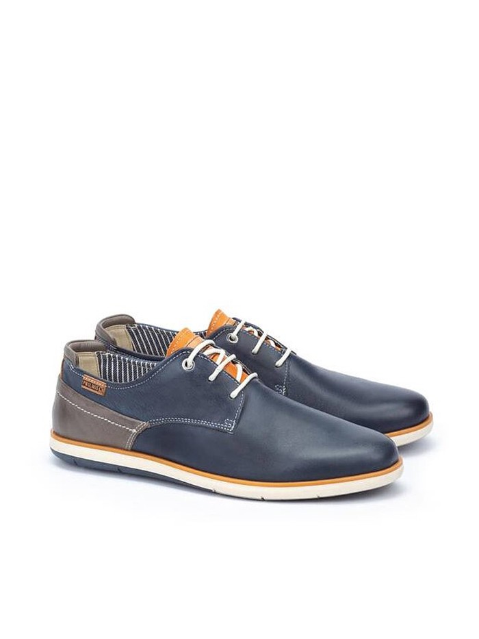 BLUCHER PIEL PARA HOMBRE PIKOLINOS JÚCAR M4E AZUL