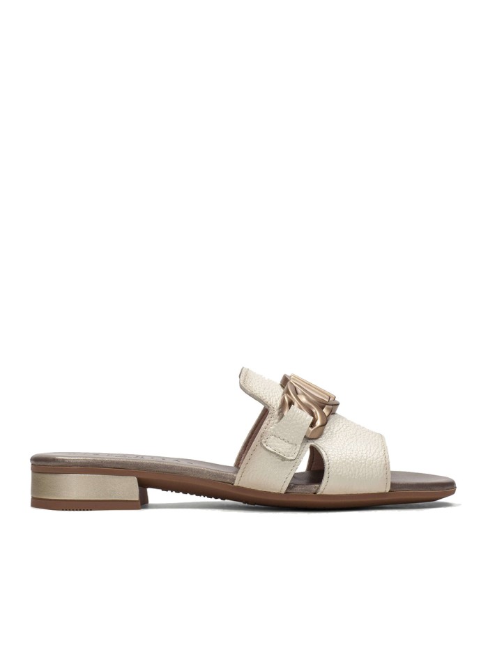 SANDALIAS PLANAS DE PIEL HISPANITAS LENA HV243268 BEIGE