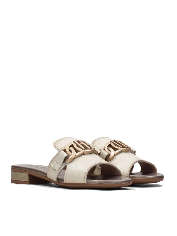 SANDALIAS PLANAS DE PIEL HISPANITAS LENA HV243268 BEIGE