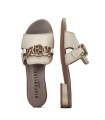 SANDALIAS PLANAS DE PIEL HISPANITAS LENA HV243268 BEIGE