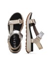 SANDALIAS PLANAS CON VELCRO HISPANITAS MAUI CHV243311 BEIGE