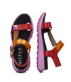 SANDALIAS PLANAS CON VELCRO HISPANITAS MAUI CHV243311 FUXIA