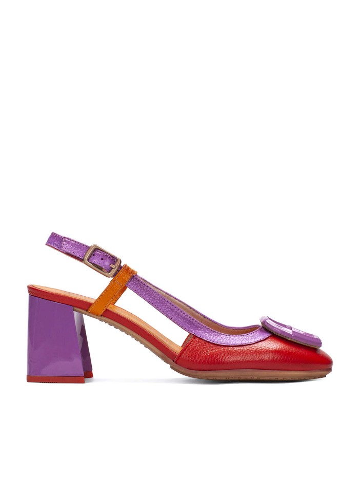 ZAPATO TACÓN DESTALONADO HISPANITAS MALTA CHV243221 FUXIA