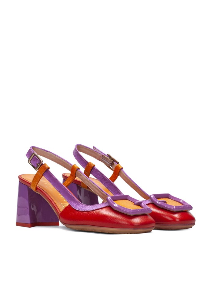 ZAPATO TACÓN DESTALONADO HISPANITAS MALTA CHV243221 FUXIA