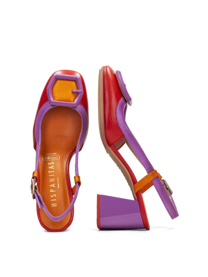 ZAPATO TACÓN DESTALONADO HISPANITAS MALTA CHV243221 FUXIA