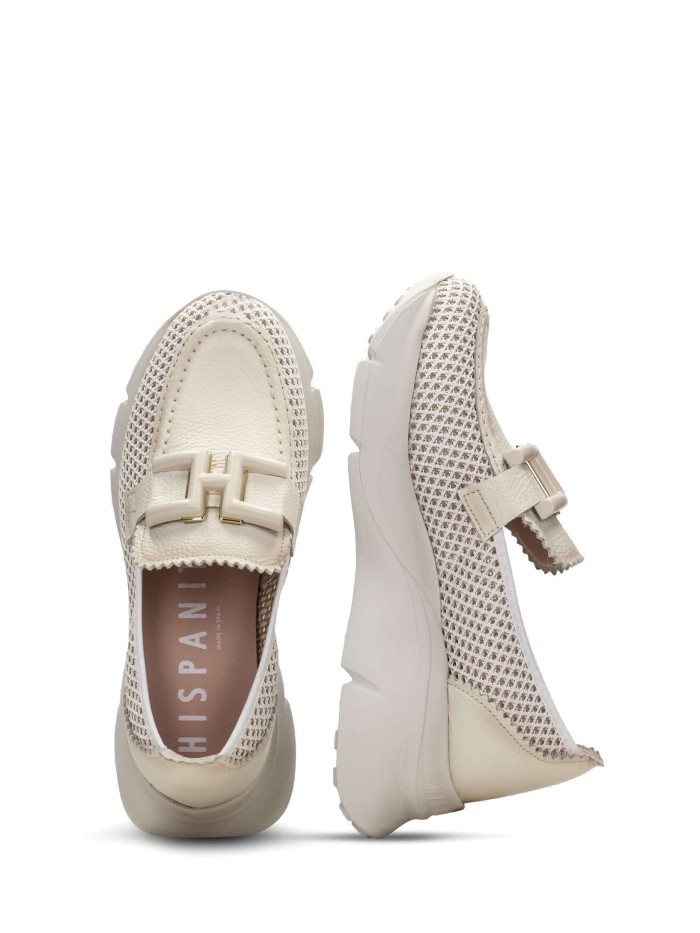 MOCASINES SPORT PARA MUJER HISPANITAS HAWAI HV243306 CREMA
