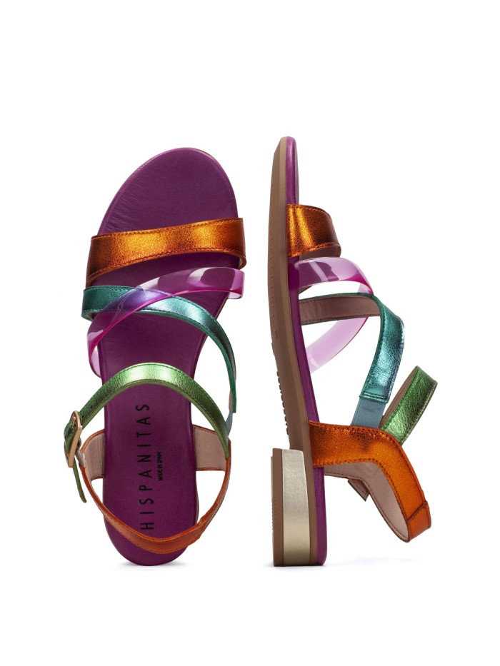 SANDALIAS DE TACÓN BAJO HISPANITAS LENA CHV243367 FUXIA