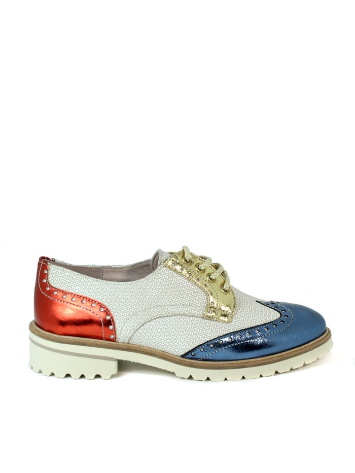 ZAPATOS DE CORDONES METALIZADOS APLAUSO SPIGA MULTI